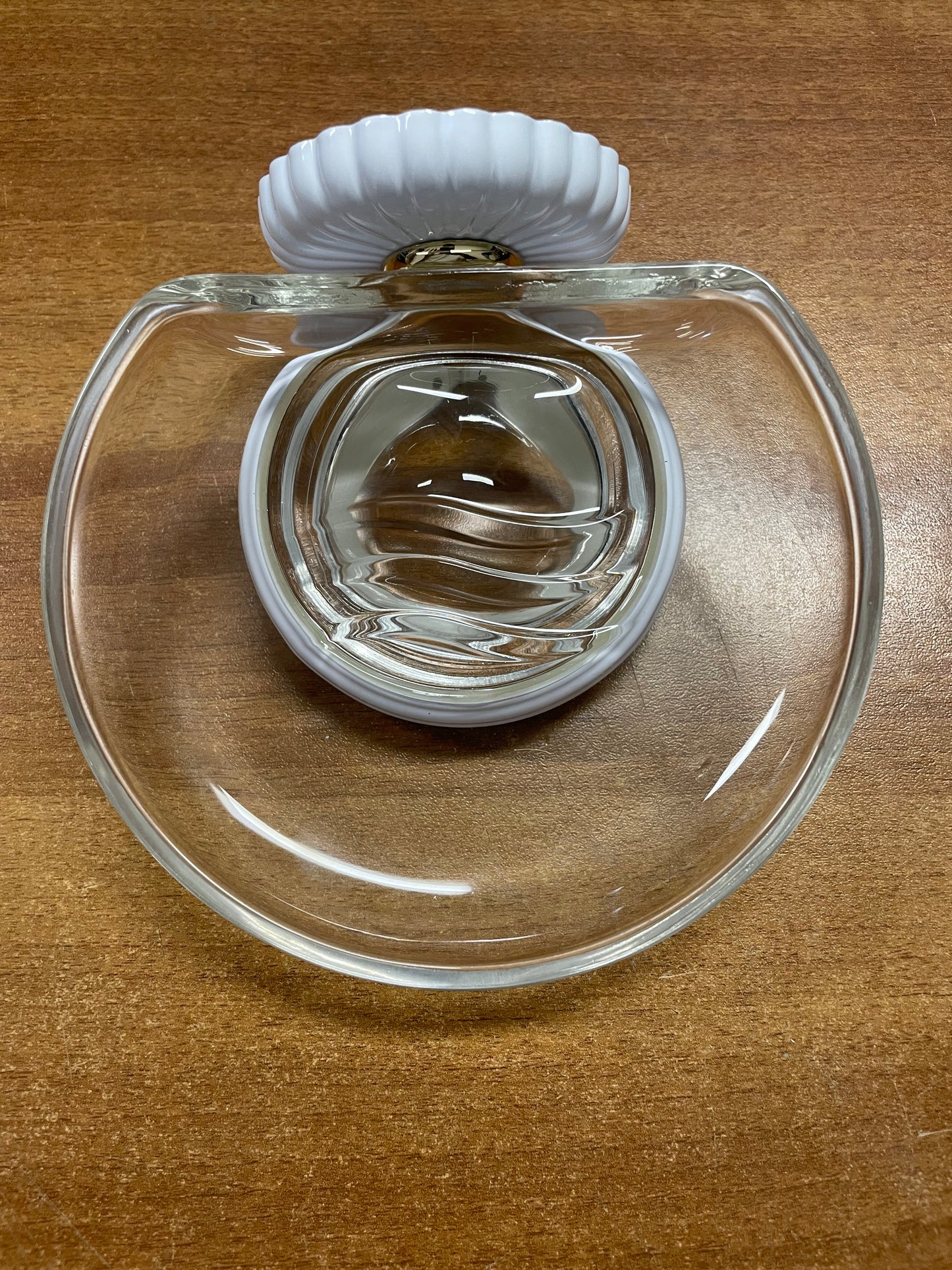 Portasapone Inda Fiorella 2600 art2611 ottone b.co/p.sapone trasparente