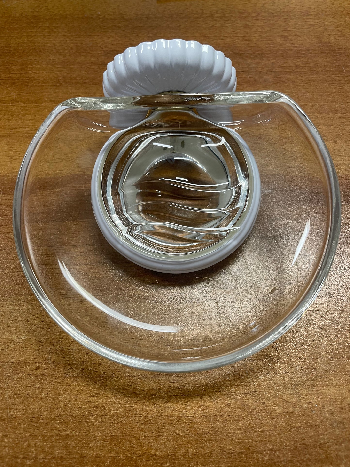 Portasapone Inda Fiorella 2600 art2611 ottone b.co/p.sapone trasparente