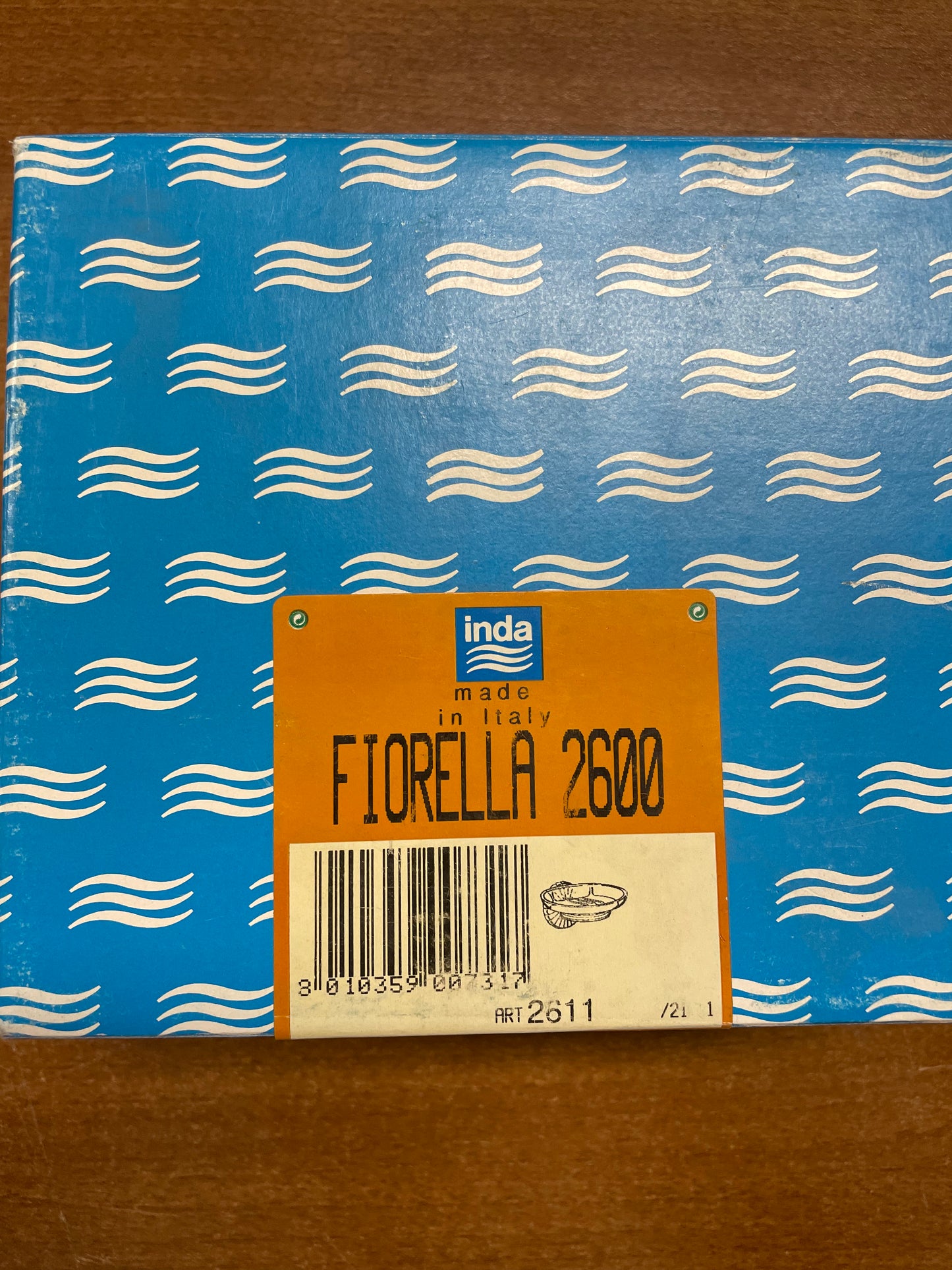 Portasapone Inda Fiorella 2600 art2611 ottone b.co/p.sapone trasparente