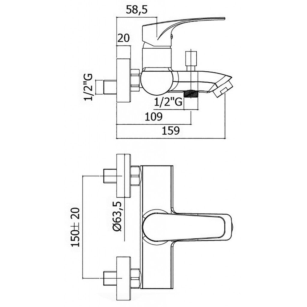 Miscelatore vasca Paffoni LIME LM023CR
